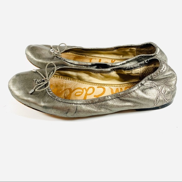 Sam Edelman Flats Silver Leather Size 8.5 - Picture 4 of 7